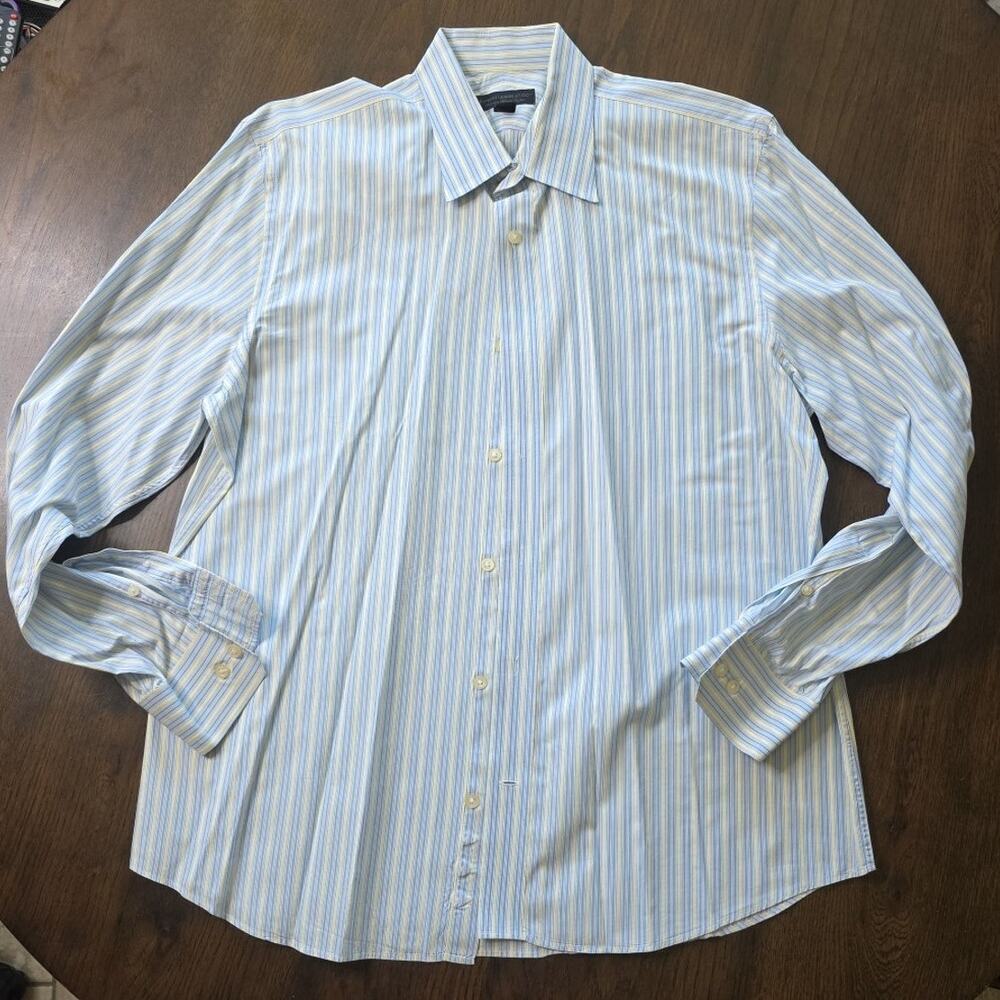 Express Design‎ Studio Shirt Mens XL 17-17.5 Modern Fit Button Up French Cuff
